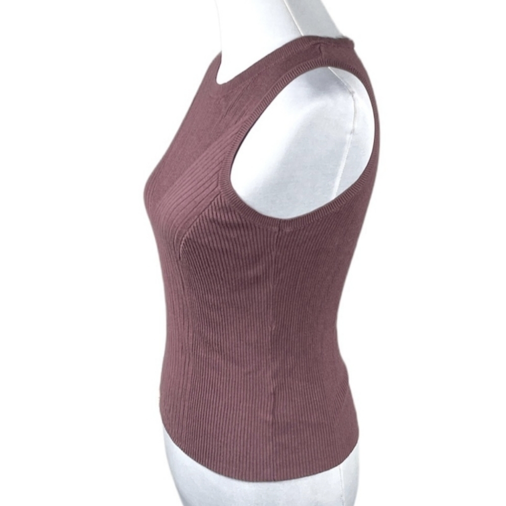 Express Mauve Ribbed Tank Top - Picture 4 of 8